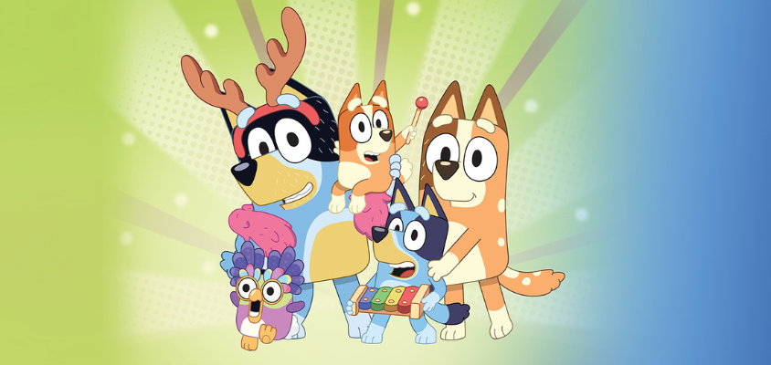 Four cartoon dogs