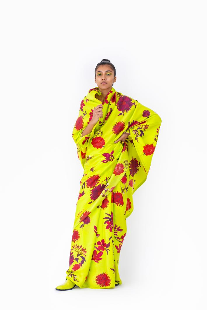 A women wearing a sari by Raw Mango