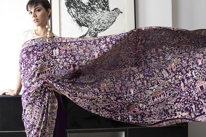 A sari designed by Ashdeen