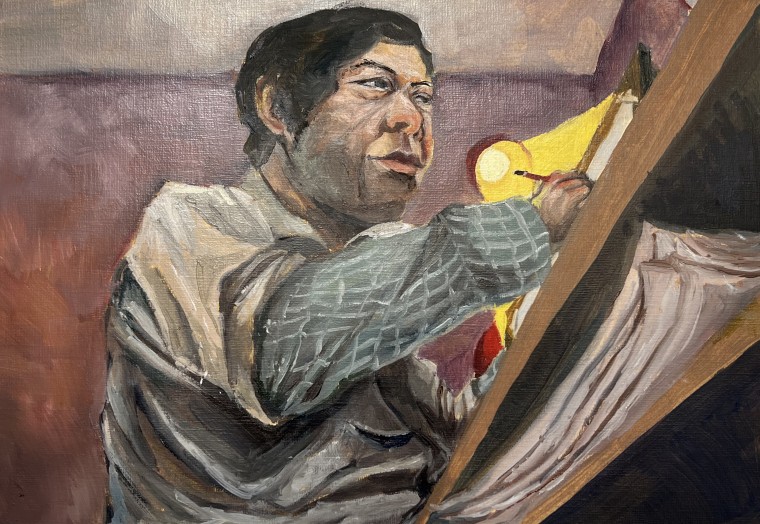 Peter (Bao) NGUYEN, Grandfather 2022, oil on paper, Young Archie Competition 16 – 18 years category © the artist