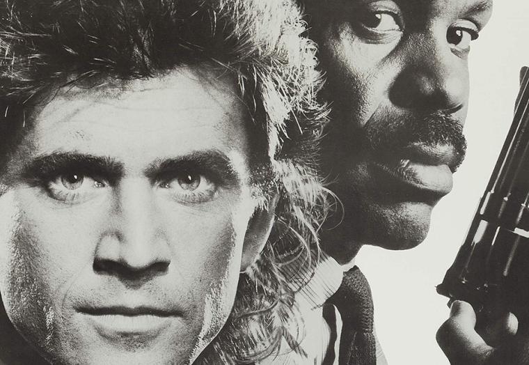 two men look at the camera - a scene from Lethal Weapon